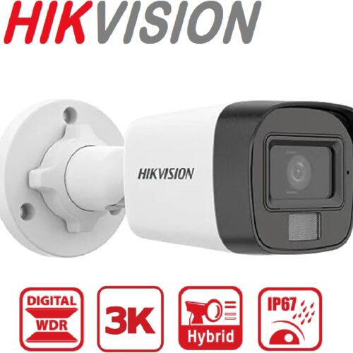 Hikvision DS-2CE16K0T-EXLPF 3K Smart Hybrid Light Fixed Mini Bullet Camera