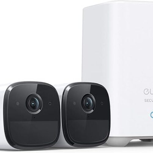 eufy Security, eufyCam 2 Pro Wireless Home Security Camera System, 365-Day Battery Life, HomeKit Compatibility, 2K Resolution, IP67 Weatherproof, Night Vision, 2-Cam Kit, No Monthly Fee